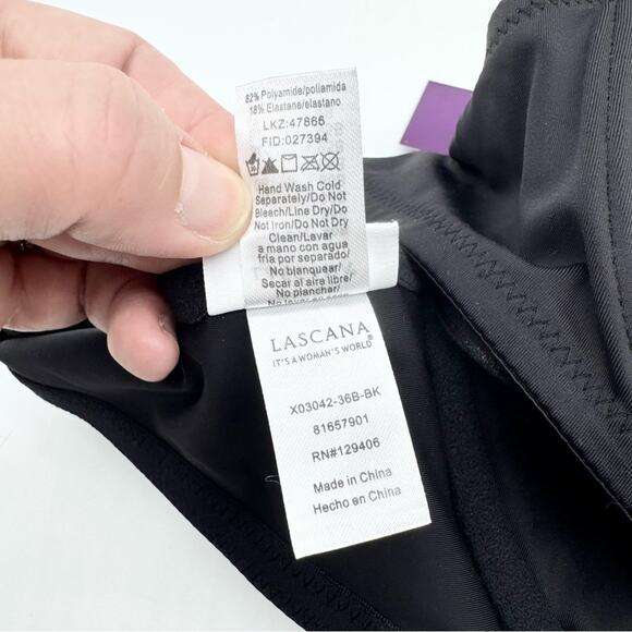 NWT Lascana Multi Way Strap T-Shirt Bra Black Size 36B Minimalist Lightweight - Picture 11 of 12